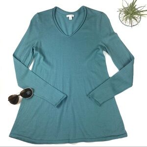 J.JILL 100% Merino Wool Tunic V Neck Sweater XS